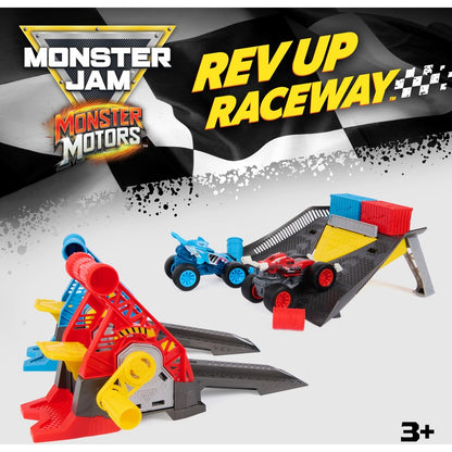 Monster Jam 1:64 Monster Motor Rev-up Raceway Playset