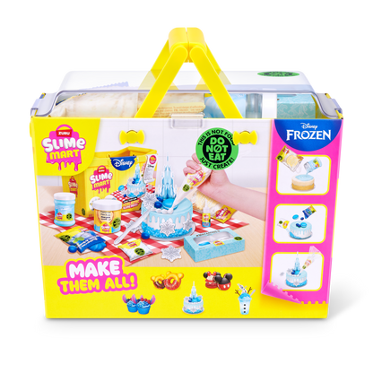 ZURU Slime Mart shopping basket toy box with Disney Frozen-themed slime set contents