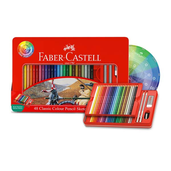 Faber-Castell Classic colour Pencils Tin of 48