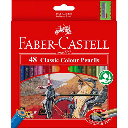 Faber-Castell Classic Colour Pencil with Sharpner Pack of 48
