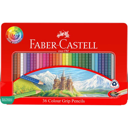 Faber-Castell Grip Colour Pencils Tin of 36