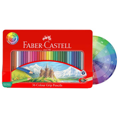 Faber-Castell Grip Colour Pencils Tin of 36