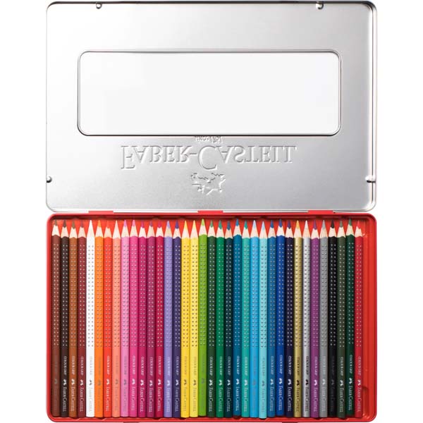 Faber-Castell Grip Colour Pencils Tin of 36