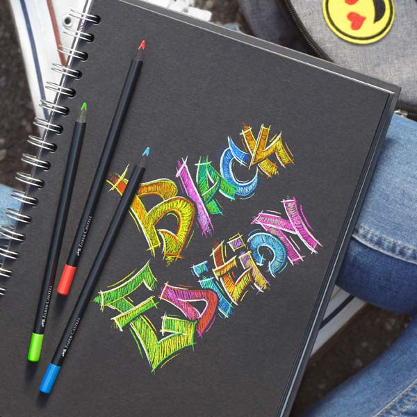 Faber-Castell Black Edition Colour Pencils Pack of 12
