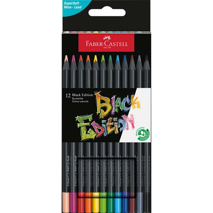 Faber-Castell Black Edition Colour Pencils Pack of 12