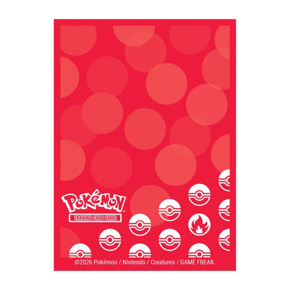 Pokemon Energy 65ct Deck Protector Sleeves Fire Red