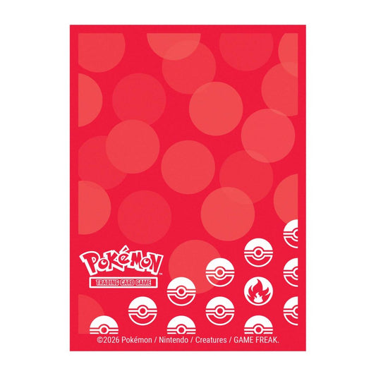 Pokemon Energy 65ct Deck Protector Sleeves Fire Red