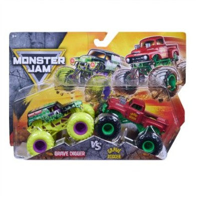 Monster Jam 1:64 Die Cast 2-Pack Grave Digger VS Grave Digger S37