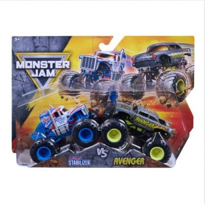 Monster Jam 1:64 Die Cast 2-Pack Lucas Stabilizer VS Avenger S37