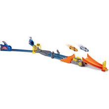 Blue and orange Nitro Blast track set with 2 die-cast cars and launch section
