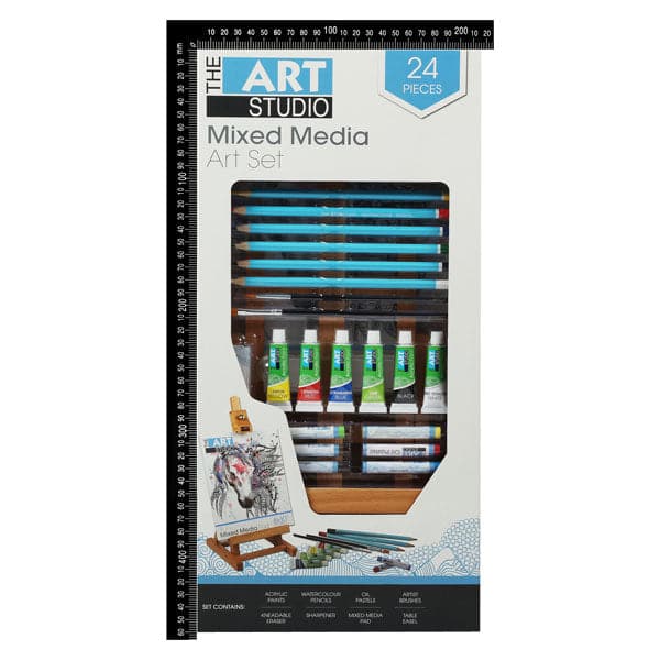 Cadet Blue The Art Studio 24pc Mixed Media Art Set Mixed Media Sets