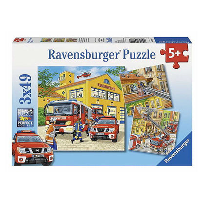Ravensburger Fire Brigade Run Jigsaw Puzzles (3x49 pieces)