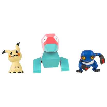 Pokemon Battle Figure 3 Pack Mimikyu Porygon Croagunk
