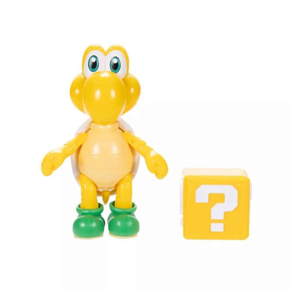 Nintendo Super Mario 4" Figures Koopa Troopa with ? Block