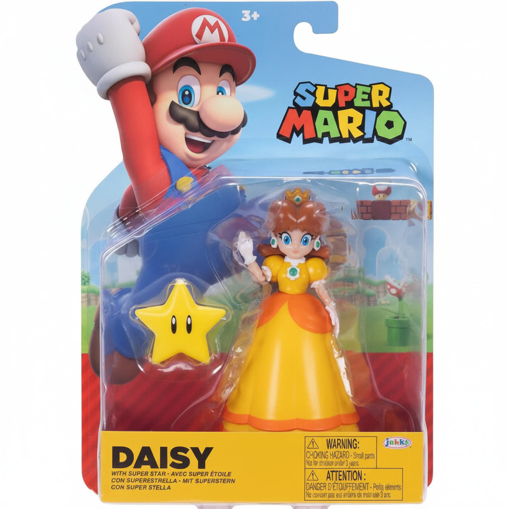 Nintendo Super Mario 4" Figures Daisy with Super Star