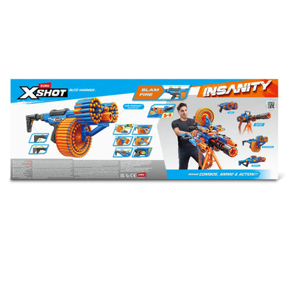 X-SHOT Insanity Blitz Hammer with 48 Darts