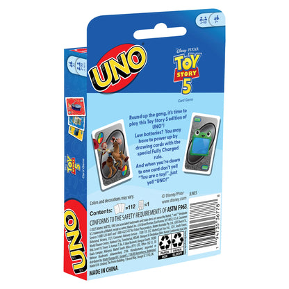 UNO Toy Story 5 Card Game