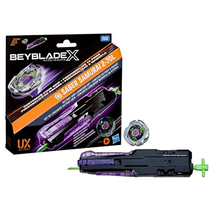 Beyblade X Victory Grip Launcher Set Saber Samurai 2-70L