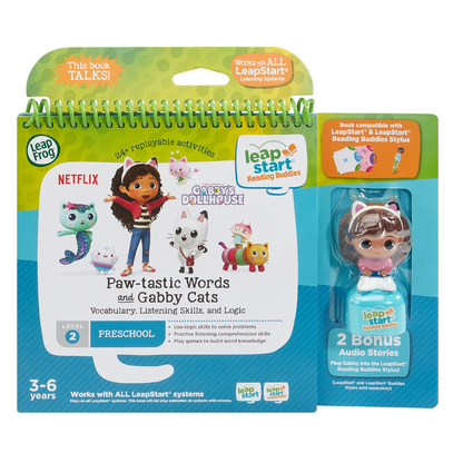 LeapStart Buddies - Gabby’s Dollhouse  Paw-tastic Words and Gabby Cats