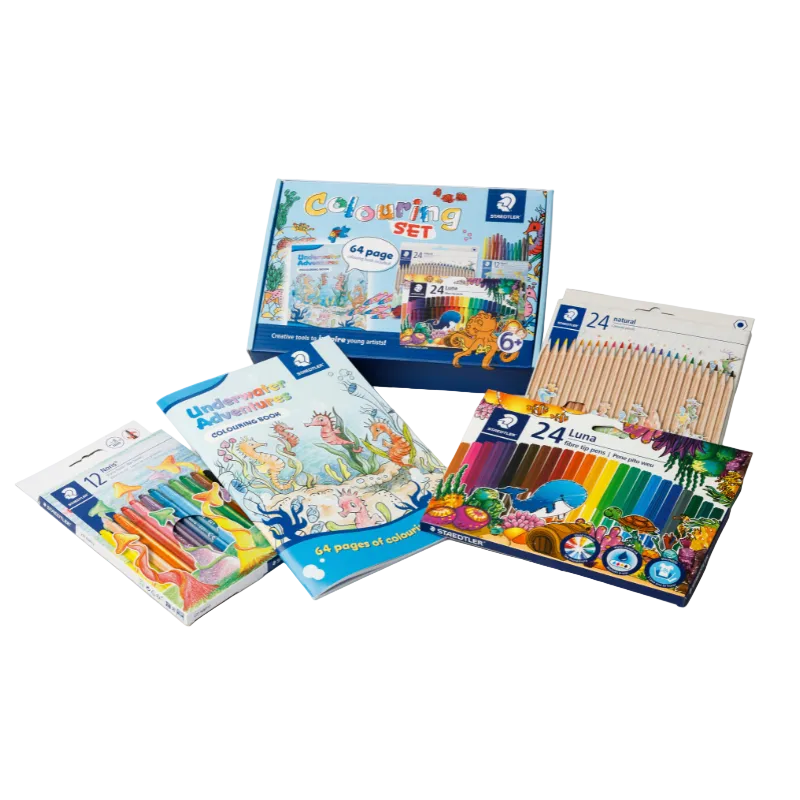 Lavender Staedtler Underwater Adventures Colouring Set Kids Colouring Books