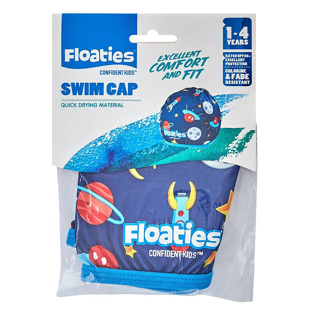Floaties Swim Cap, Blue (1-4 years)