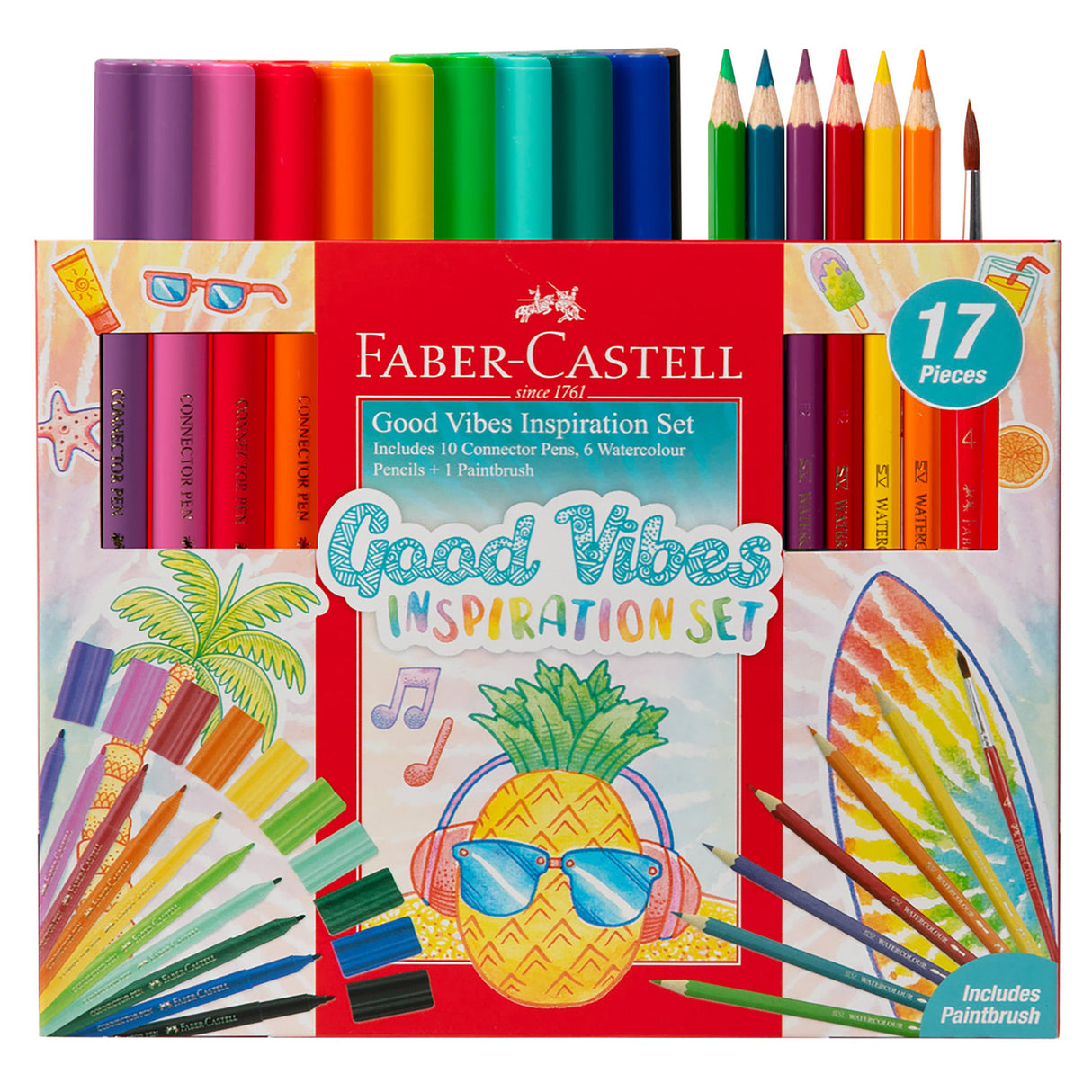 Faber Castell Good Vibes Inspiration Set, (Set of 17)