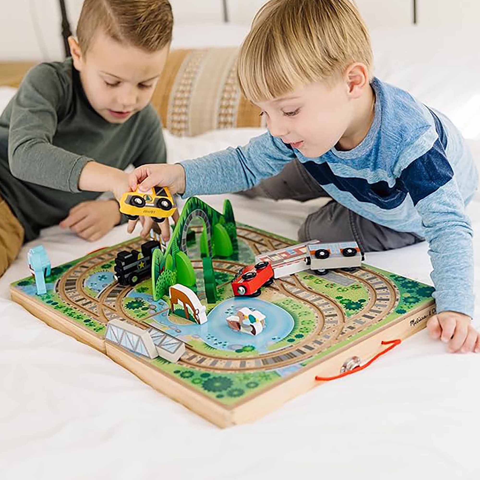 Melissa Doug Take Along Tabletop Railroad Toys R Us Australia