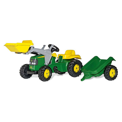 John Deere Rolly Kid Ride-On Tractor with Trailer and Front Loader