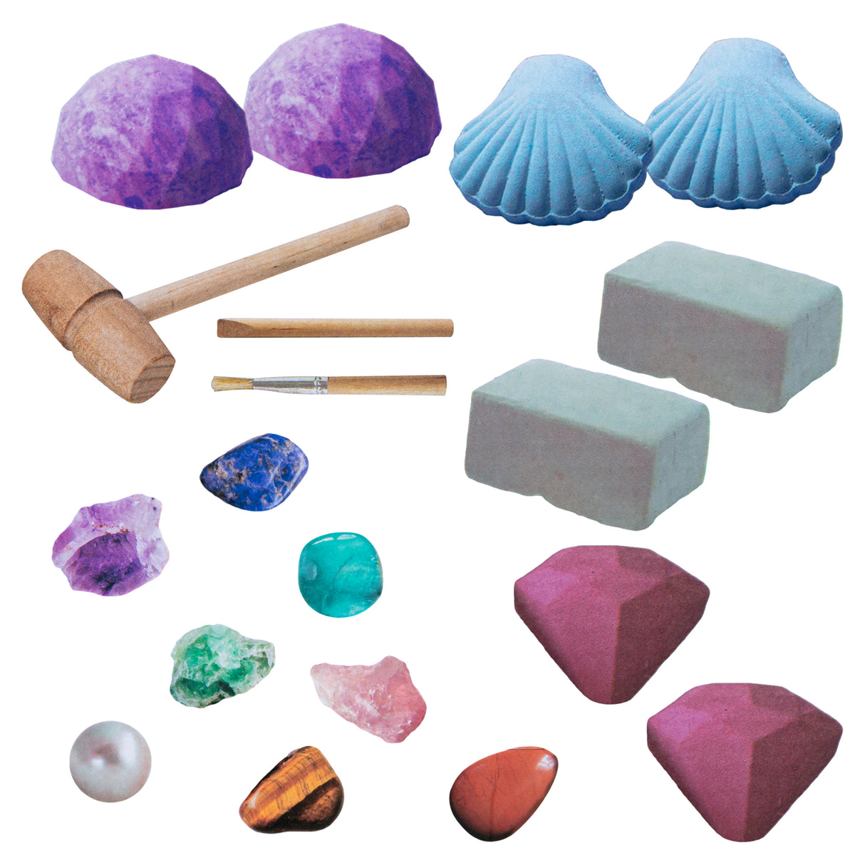 Dig Team 8 in 1 World of Crystals Excavation Kit