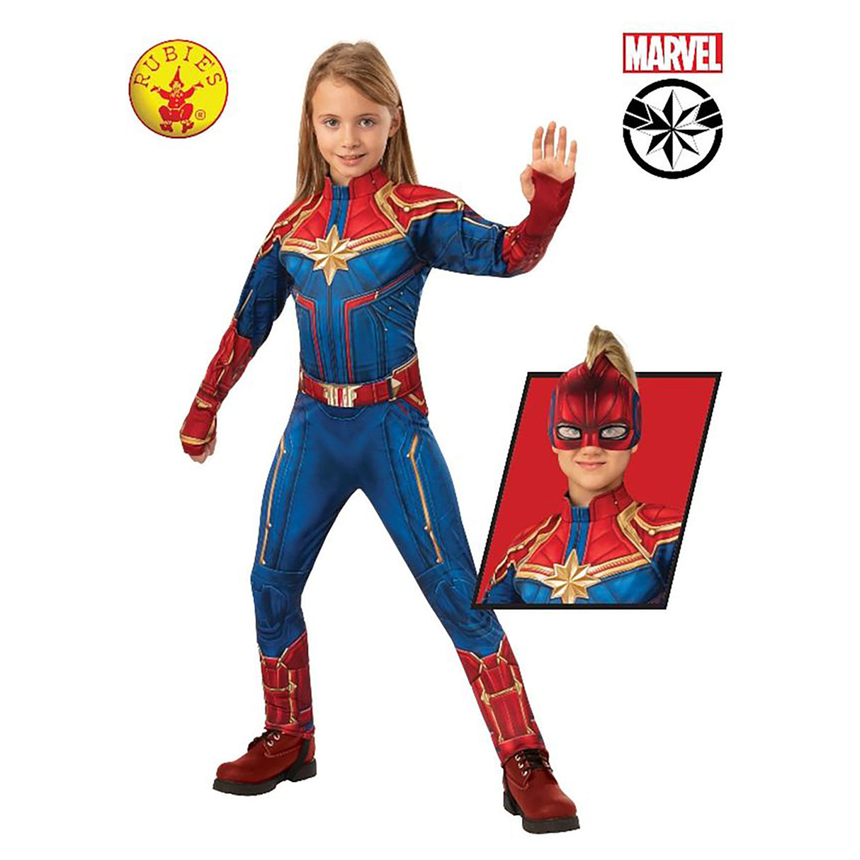 Rubies Captain Marvel Deluxe Hero Suit (3-5 Years)