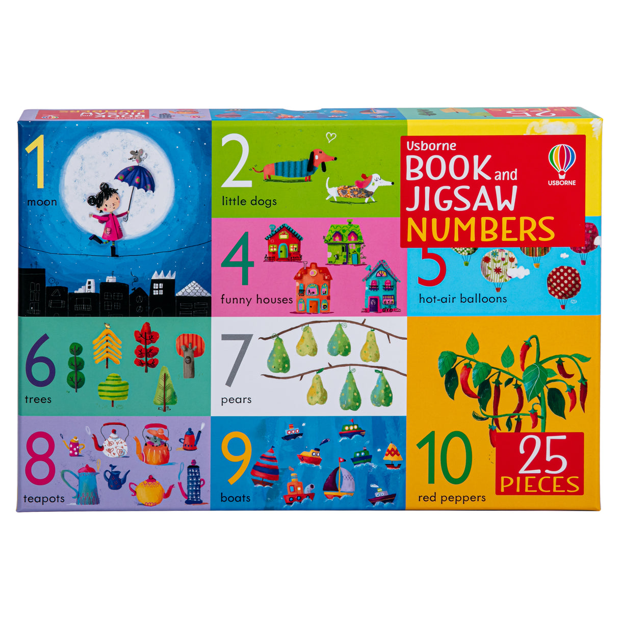 Usborne Book and 25 Piece Jigsaw Numbers