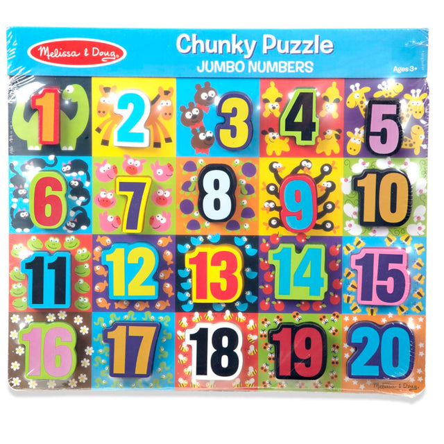 Melissa and Doug Jumbo Numbers Chunky Puzzle 20 Pieces