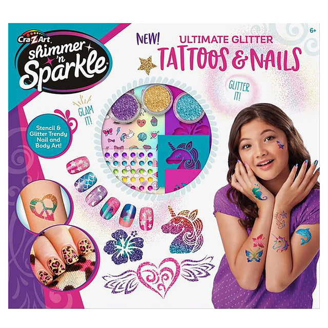 Shimmer 'n Sparkle Sparkling Glitter Body Tattoos and Nails