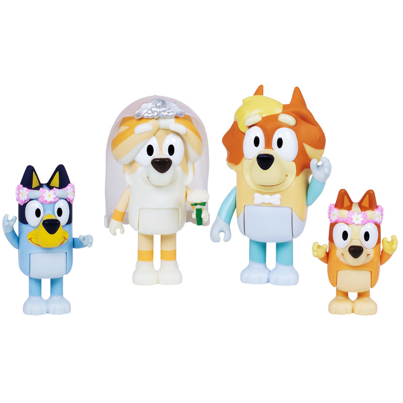 Bluey Figure 4 Pack Series 10 Wedding Time Action