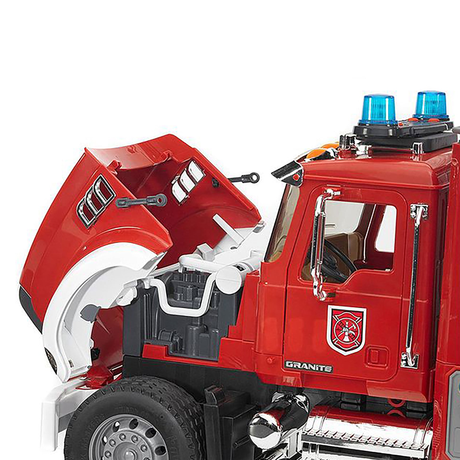 Bruder 1/16 Mack Granite Fire Engine with Slewing Ladder and Water Pump