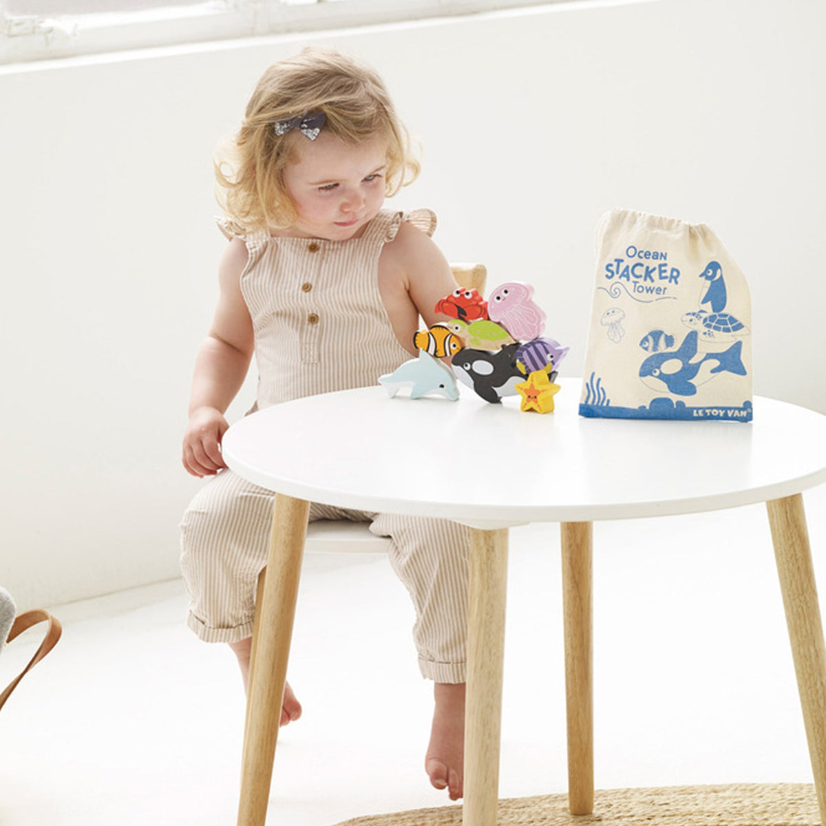 Petilou Ocean Stacking Animals & Bag