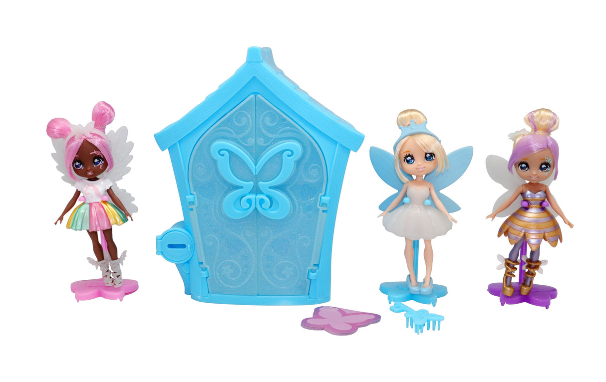 Pixie Flitzies - 3 Dolls Multipack with House