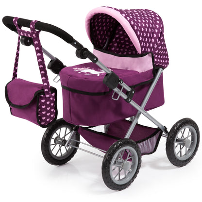 Bayer Trendy Pram Purple with Pink Trim