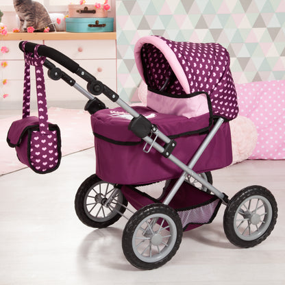 Bayer Trendy Pram Purple with Pink Trim