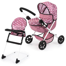 Bayer Cosy with Highchair Smokey Pink with White Stars