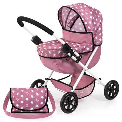 Bayer Cosy with Highchair Smokey Pink with White Stars