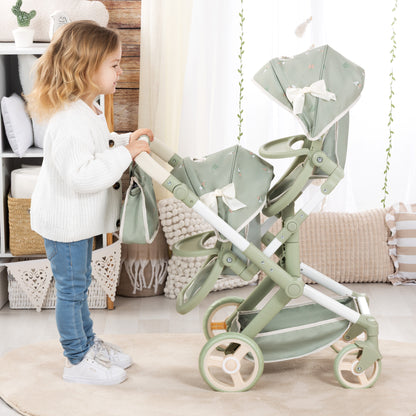 Bayer Xeo Twin Pram Soft Sage Green