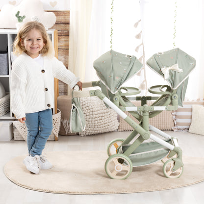 Bayer Xeo Twin Pram Soft Sage Green