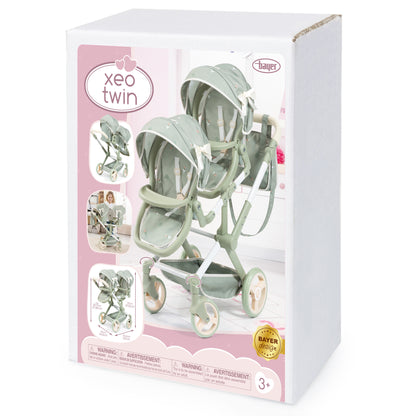 Bayer Xeo Twin Pram Soft Sage Green
