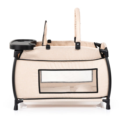 Bayer Multi Bed Doll Cot & Integrated High Chair Beige