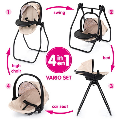 Bayer 4 in 1 High Chair with Swing Set Beige