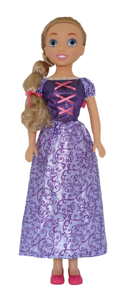 Bambolina Dolls 80Cm Fashion Doll Rapunzel in Purple Dress