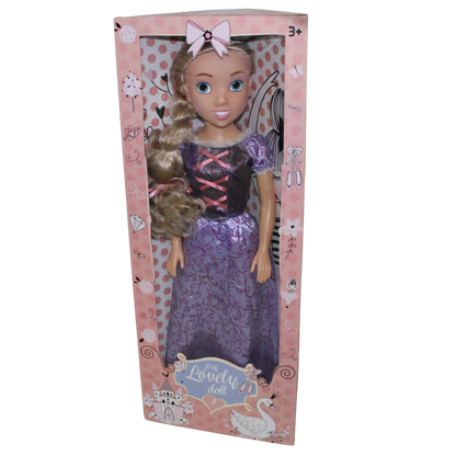 Bambolina Dolls 80Cm Fashion Doll Rapunzel in Purple Dress