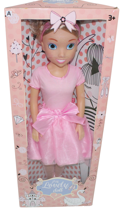 Bambolina Dolls 80cm Fashion Doll Ballerina in Pink Dress