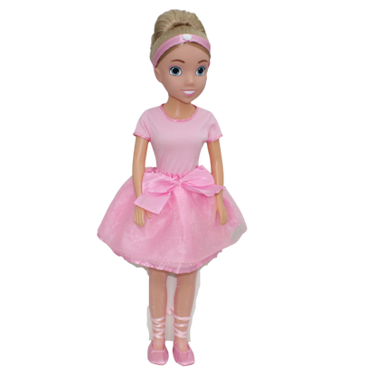 Bambolina Dolls 80cm Fashion Doll Ballerina in Pink Dress